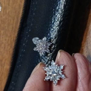 Earrings  Snowflake Zircon Costume